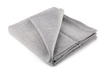 Clean folded napkin on white background