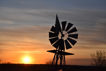 Windmill Sunset