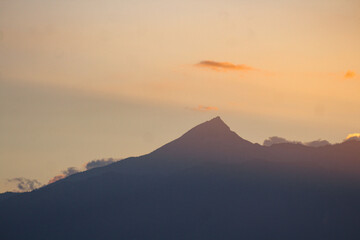 sunset in the mountains