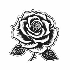 Black Rose Tattoo. Generative AI