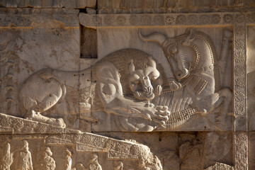 The Bull Bas-relief on Eastern Stairway of Apadana Palace, Persepolis