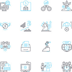 Cyber outreach linear icons set. Digital, Remote, Online, Virtual, Outreach, Netizen, Internet line vector and concept signs. Cyber,Connection,Engagement outline illustrations