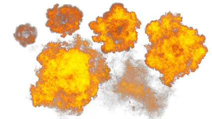 Fire set abstract on alpha channel