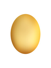 Golden egg isolated on transparent background.PNG format