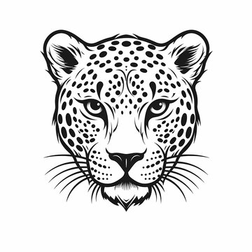 Cheetah Head Logo. Generative AI