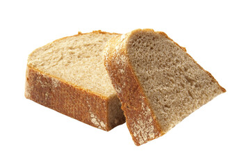 Slices of bread isolated