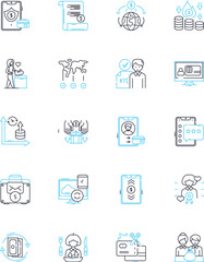 Biotechnology sector linear icons set. Genomics, Proteomics, Bioinformatics, Antibiotics, Biomanufacturing, Cloning, Gene therapy line vector and concept signs. Biomaterials,Bioengineering,Bioreactor