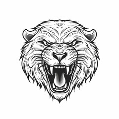 Obraz na płótnie Canvas Sabretooth Head Logo. Generative AI