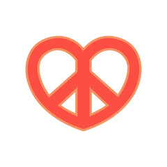 heart peace symbol