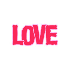 Love word illustration