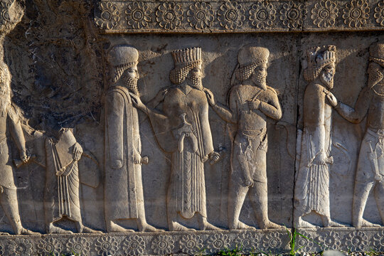 Deligates of Achaemenid Nations Bas-relief on Eastern Stairway of Apadana Palace, Persepolis