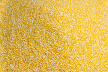 Scattered dry corn flour for cooking porridge