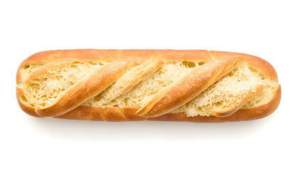 French baguette French bread Isolated on white background 