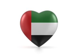 Fototapeta premium UAE heart flag