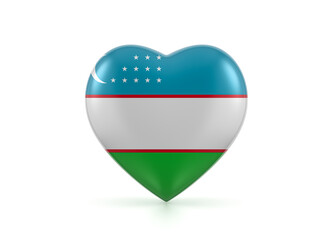 Uzbekistan heart flag