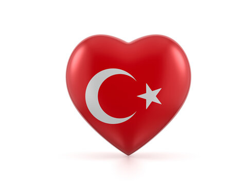 Turkey heart flag