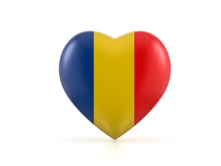 Romania heart flag