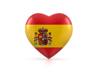 Spain heart flag