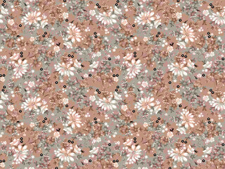 abstract digital flower with bandana design pattern on background 1