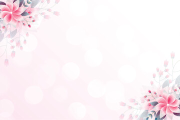 Fototapeta premium elegant rose pink wallpaper with flowers and bokeh effect