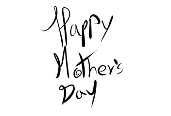 happy mother's day text, black