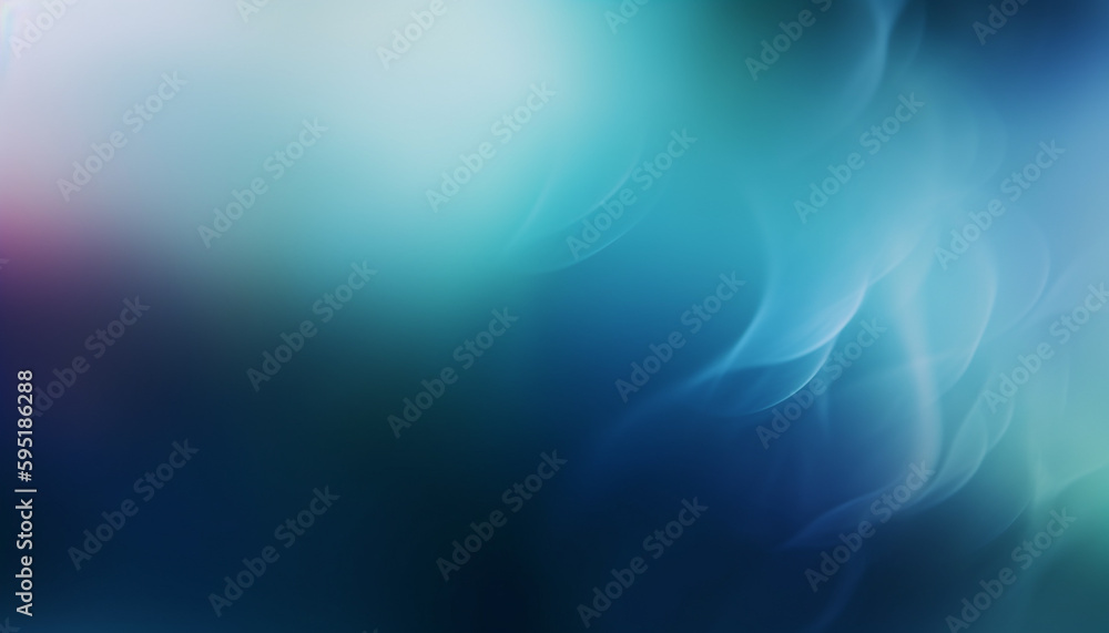 Poster glowing multi colored circles on abstract blue backdrop generated by ai