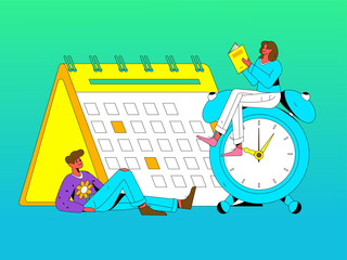 Education learning people flat vector concept hand drawn illustration
