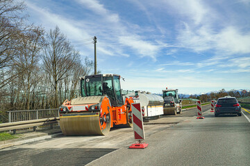 Special equipment for repair on road works.