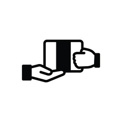 Fototapeta premium Black solid icon for obtained 