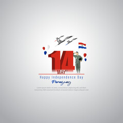 Vector illustration for Happy Independence Day Paraguay