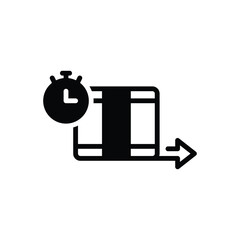 Black solid icon for quite 