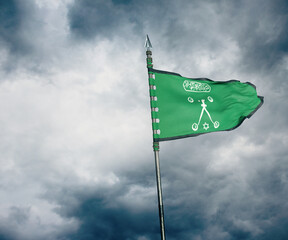 Barbarossa Hayreddin Pasha flag, 3D Design.