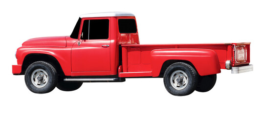 Retro red truck