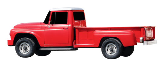 Retro red truck