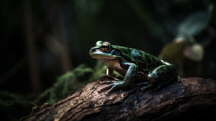 Fototapeta premium frog on a tree