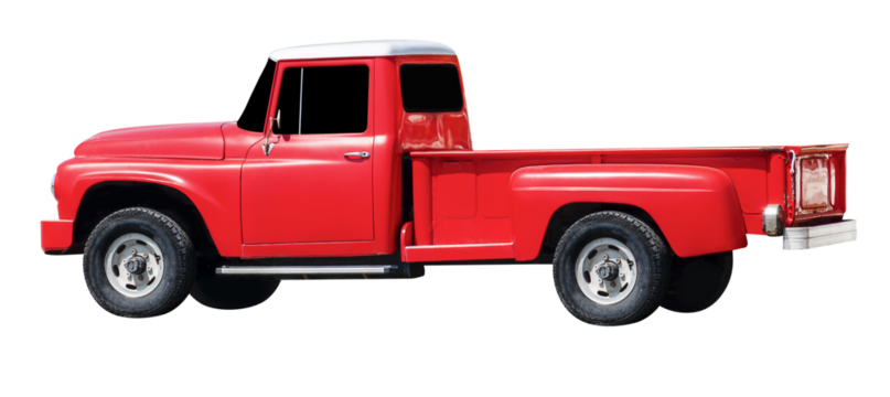 Retro red truck