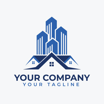 Real Estate Logo Design Template With Editable Text