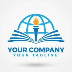 Naklejka premium Education Logo Design Study Logo Design
