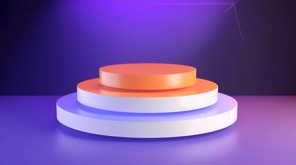 Make Your Products Pop, Elevate Your Cosmetic Displays with One-Stage Vectors in Stunning Shades of Purple, Blue, and Violet  Perfect for Showroom Showcases and Pedestal Platforms!