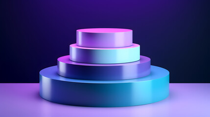 Make Your Products Pop, Elevate Your Cosmetic Displays with One-Stage Vectors in Stunning Shades of Purple, Blue, and Violet  Perfect for Showroom Showcases and Pedestal Platforms!