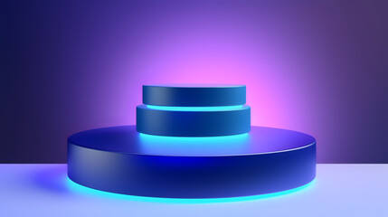 Make Your Products Pop, Elevate Your Cosmetic Displays with One-Stage Vectors in Stunning Shades of Purple, Blue, and Violet  Perfect for Showroom Showcases and Pedestal Platforms!