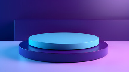 Make Your Products Pop, Elevate Your Cosmetic Displays with One-Stage Vectors in Stunning Shades of Purple, Blue, and Violet  Perfect for Showroom Showcases and Pedestal Platforms!