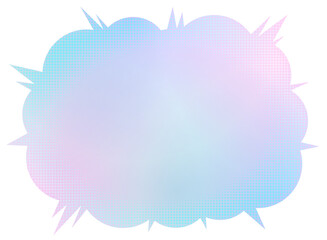 ハーフトーンとグラデーションの吹き出しフレーム背景