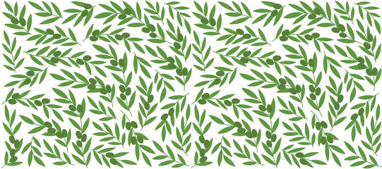 Olive floral pattern background. Vector illustration.