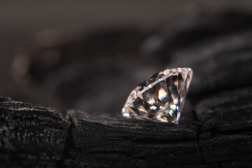 Diamond on Black Background