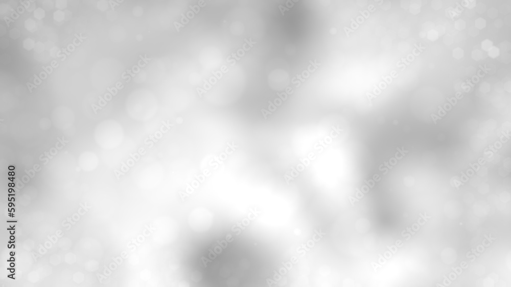 Poster silver gray bokeh displaced curved shapes background - abstract 3d rendering