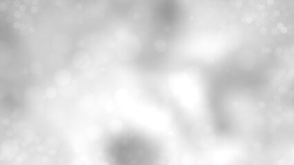 silver gray bokeh displaced curved shapes background - abstract 3D rendering