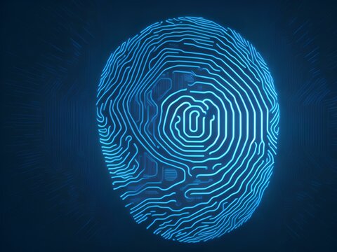 print with fingerprint generated Ai 