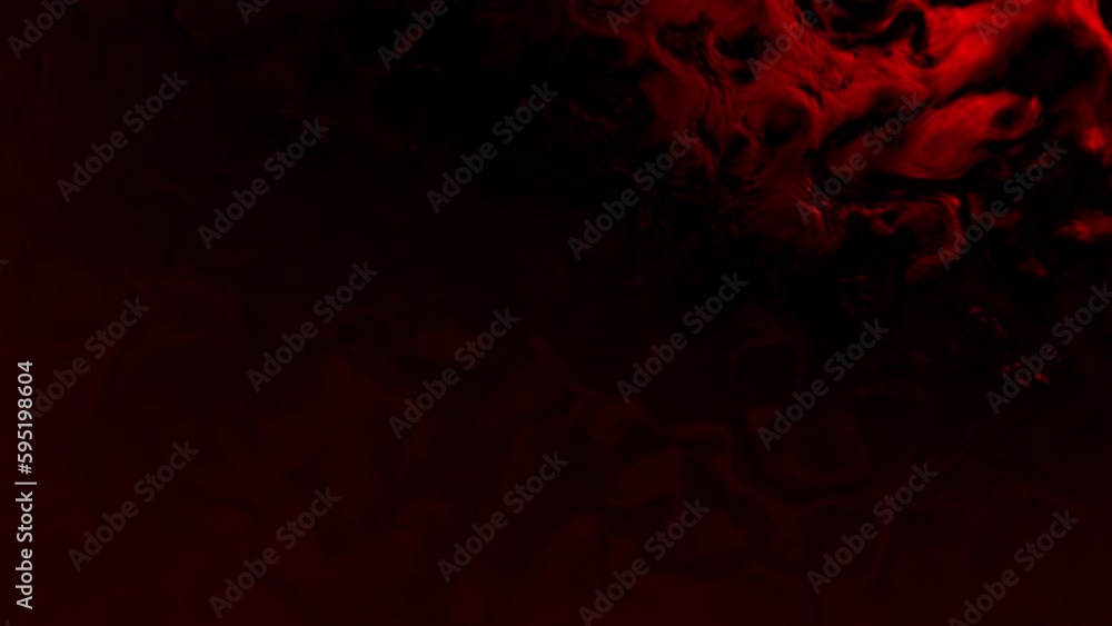Poster bright red abstract bio curves material background - loop video