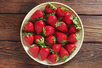 Strawberries in a plate